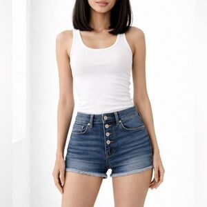 J Brand Medium Blue Button-Fly Denim Jeans